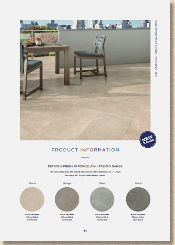 trento porcelain paving