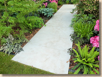 Cool grey stone paving