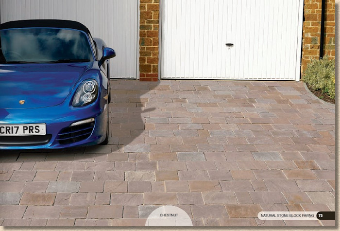 Stone pavers laid flexibly Stone pavers laid flexibly