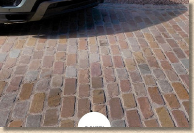mortar bedded stone pavers