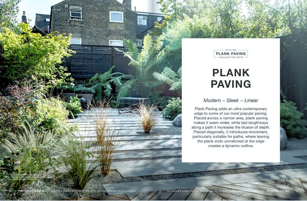 stunning large image of plank paving