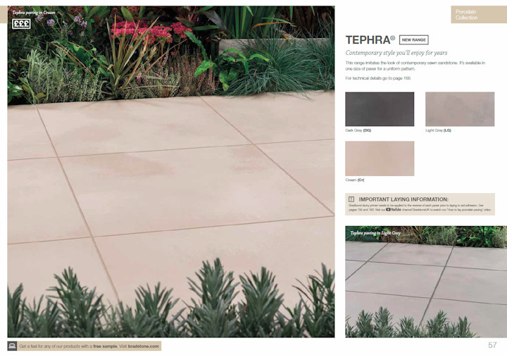 Tephra ceramic paving