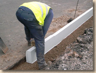 durakerb being laid