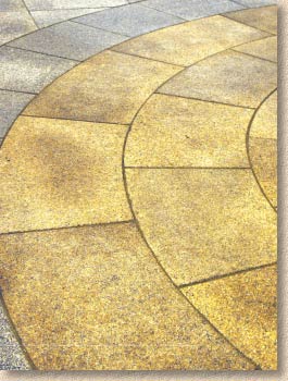 granite radial paving