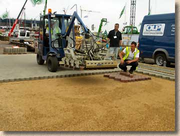 Machine lay block paving