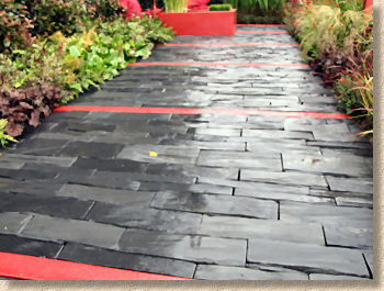 riven slate paving