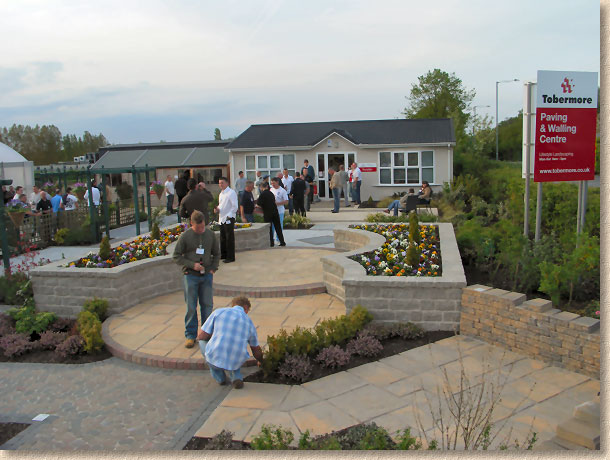 contractors at paving centre