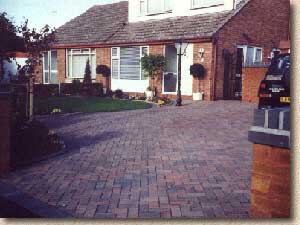 block paved driveway