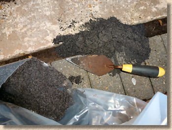 trowel the resin mortar into place