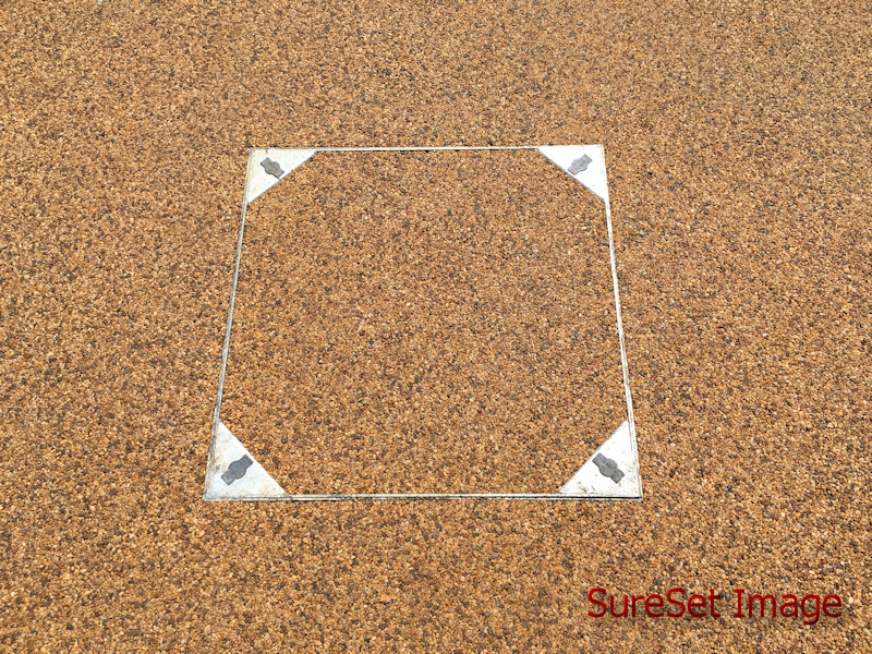 recess tray infilled with sureset resin bound surfacing