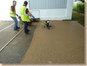 smoothing with hover trowel