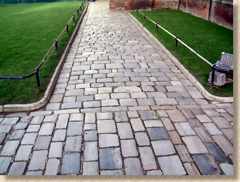 cambered sett path at hampton court