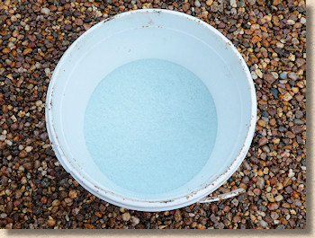 glass powder in bucket glass powder in bucket