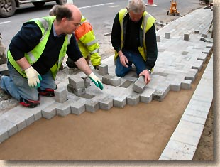 laying block paving