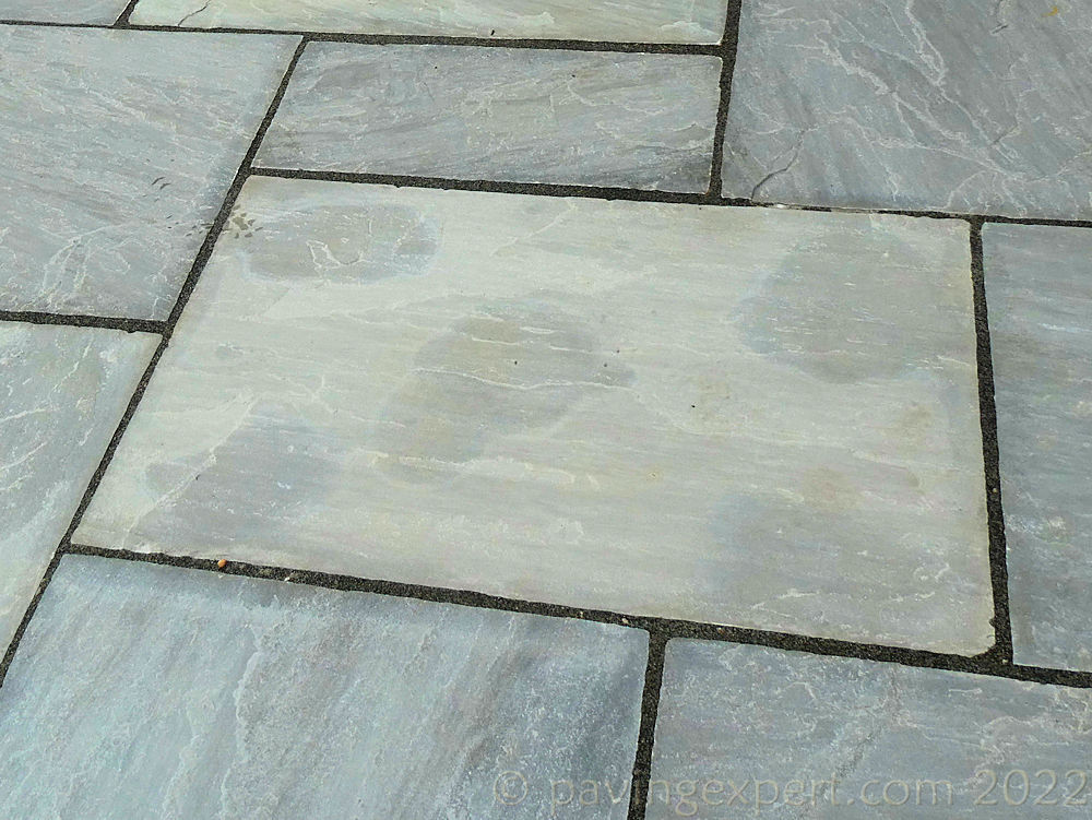 reflective staining on flagstone