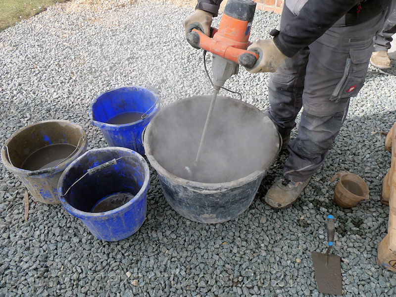 mixing tufftop jointing mortar