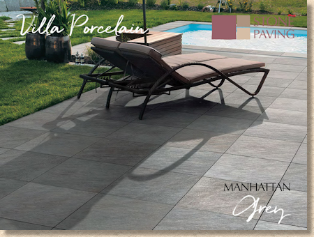 Manhattan Grey Porcelain Paving