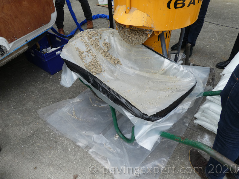 barrows are lined with polythene sheets