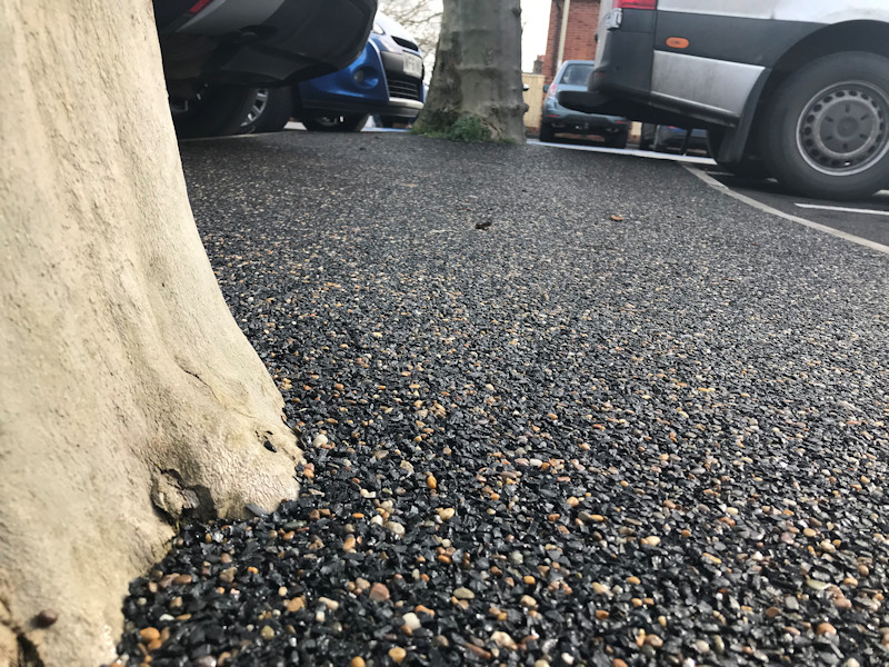 Flexiset around tree trunks