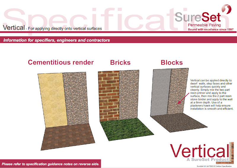 vertical installation specification