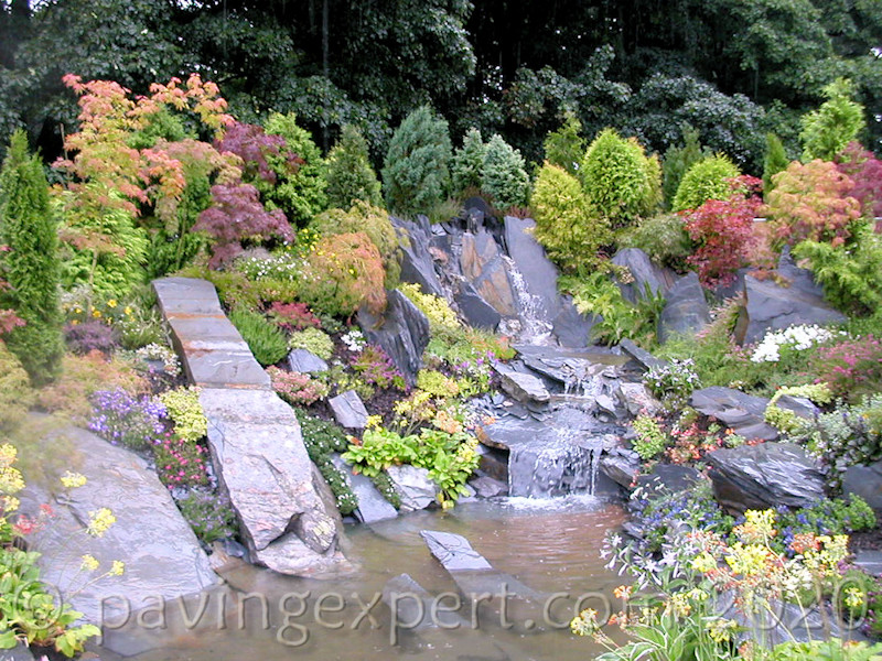 slate japanese garden