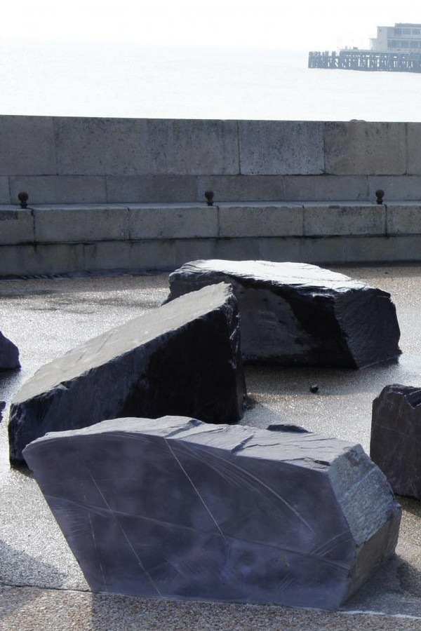 slate blocks seafront