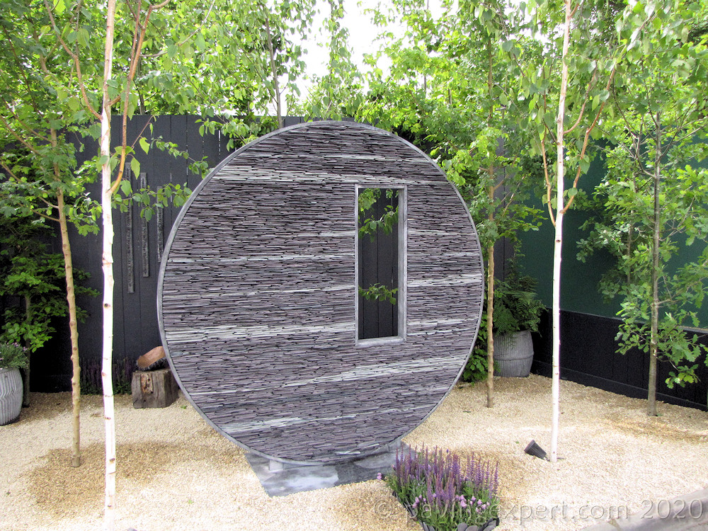 slate circle sculpture