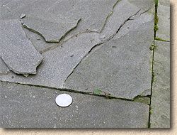 delaminated stone