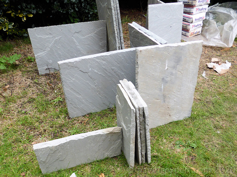 dangerous stacking of flagstones