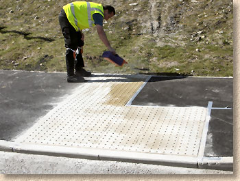 applying sand