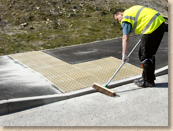 sweeping up