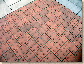 red blister paving