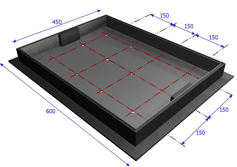 set out drainage holes