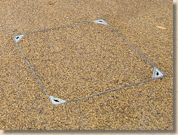resin bound surfacing in recess tray