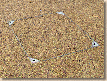 resin bound surfacing in recess tray